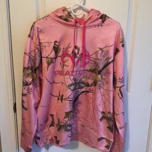 Pink camo hoodie sweatshirt